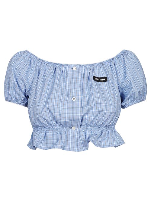 Top con logo MIU MIU | MT2188183AF0076